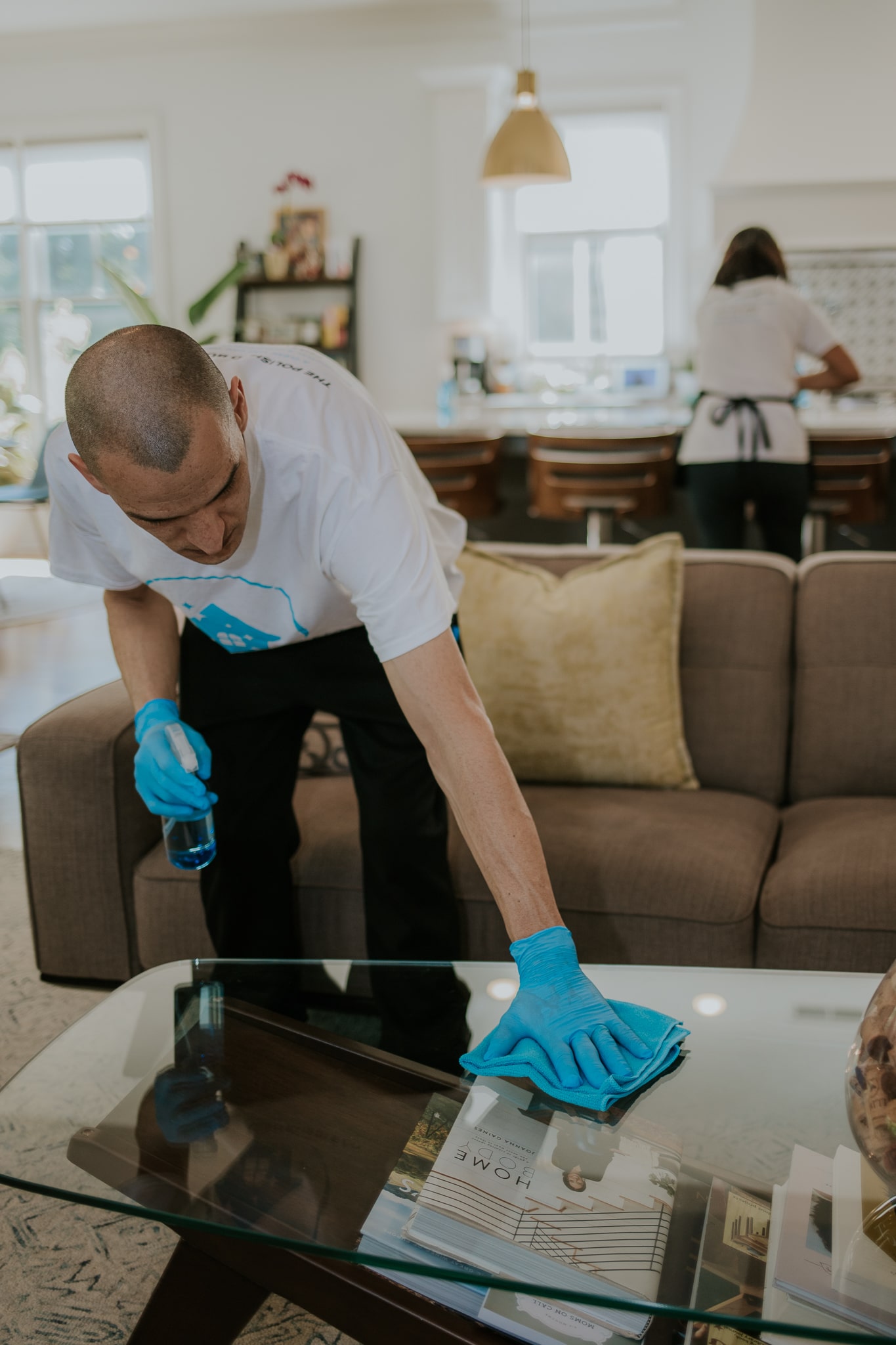 The Polished Bubble team during deep cleaning service